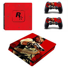Red Dead Redemption Ps4 Slim Edition Skin Decal For Console And 2 Controllers Red Ps4 Red Dead Redemption Video Games Ps4