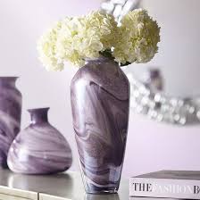 Barton Purple Swirl 14 1 2 High Large Glass Vase 55n20 Lamps Plus In 2020 Large Glass Vase Purple Vase Diy Vase