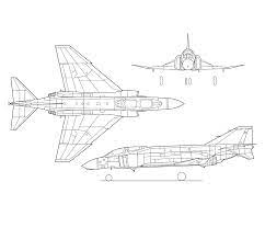 McDonnell Douglas F-4 Phantom II Blueprint - Download free blueprint for 3D  modeling
