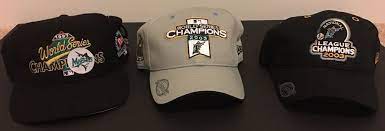 1997 2003 Florida Marlins World Series Official Championship Clubhouse Caps Nwt Floridamarlins World Series Marlins Club House