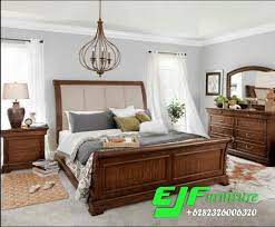 Tempat Tidur Minimalis Kayu Jati Pallapa Edy Jayafurniture Perabot Kamar Tidur Mebel Interior Kamar Tidur