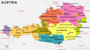 Cartina Austria Mapa Di Europa Politico Regione Mappe Austria Mappa