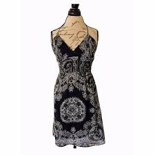 Love Tease Dress Size 5 Halter Sundress Black White Stretch Sheer Short Womens Sundress Shop For Sundress For Ideas Sundr Dresses Halter Sundress Sundress
