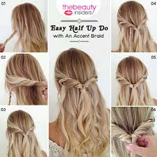 This easy scarf hairstyle for long hair. Get This Easy Half Up Do With An Accent Braid Hairstyle For This Valentinesday For More Such Hair Fast Easy Hairstyles Easy Hairstyles Quick Easy Hairstyles