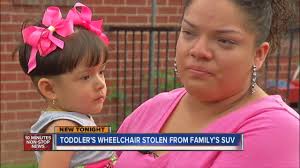 Toddler's wheelchair stolen from SUV in Denver
