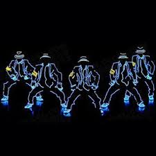 Led Neon El Wire Tube Costumes Luminous Clothes Dancing Party Stage Performance Light Up Costumes El Wire Led Light Costume