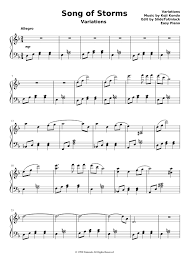 Free song of storms piano sheet music is provided for you. Song Of Storms Variations Sheet Music For Piano Solo Musescore Com