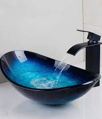 Shaco's contemporary vessel sink is made with a durable and smooth ceramic that's easy to clean and take care of. Waterfall Bathroom Sink Faucet Save The Tax And Get Free Shipping Glass Sink Sink Faucets Bathroom Sink Faucets