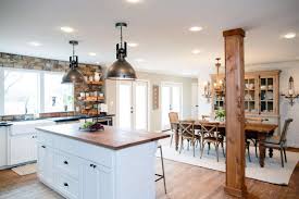 fixer upper kitchens, living and dining