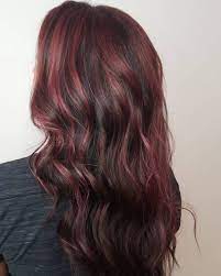 Brown hair with vibrant plum highlights 26 Plum Hair Color Ideas That Are Trending In 2021