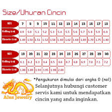 Tengok contoh di bawah, bacaan menunjukkan 1.7cm, rujuk pada carta saiz di atas, 1.7cm inner ring measrument ialah saiz 13. Ukuran Gelang Emas Wanita