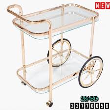 Manama Trolly Gold Clear Glass Size 73x47x74 Made Of Iron New Made In Taiwan Price 28 Bd عربة المنامة لل Mirror Decor Glass Top Table Glass Material