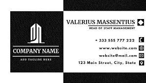 Add your logo simple minimalist editable color square business card. Black And White Business Card Template Postermywall