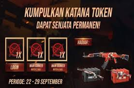 • masih berlangsung, live streaming free fire streamer showdown, kumpulkan token untuk bundle gratis. Cara Dapat Skin Senjata Permanen Di Event Blood Revenge Free Fire