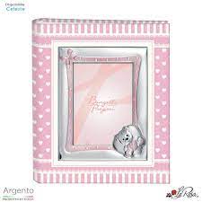 Idea Regalo Per Battesimo E Nascita Per Bambino E Bimba Album Con Portafoto Argento E Diario Del Neonato Con Immagine Portafoto Regali Per Battesimo Neonato