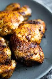 Crispy Air Fryer Chicken Thighs Sweetpeasandsaffron Com Recipe Air Fryer Chicken Thighs Air Fryer Recipes Healthy Air Fryer Recipes Chicken