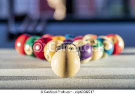We define a move here as swapping the position of two balls. A Racked Up Triangle Of Billiard Balls Ready For A Game Of Pool A Racked Up Triangle Of Billiard Balls On The Table Ready Canstock
