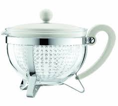 Assam tea press for £3.95. Bodum Chambord 1 3l Glass Teapot With White Tea Infuser