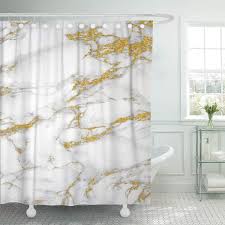 Find great deals on ebay for elegant shower curtains. Atabie Accent Marble In Gray White Gold Modern Elegant Shower Curtain 66x72 Inch Walmart Com Walmart Com