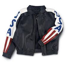 Interstate Leather Usa Leather Bomber Jacket 78247 At