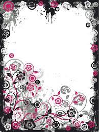 Black And Pink Modern Transparent Frame Clip Art Borders Thanksgiving Clip Art Page Border Design