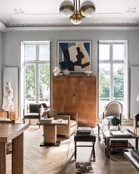 Lighting Combined With A Heavy Tall Chest On Small Wall Space I Would Add A Picture Light Over Artwork I Al Interior Deco Art Deco Living Room Deco Furniture