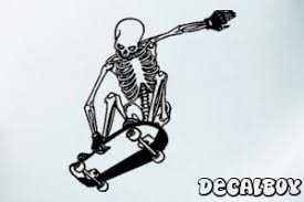 Jokes are funny when we aim them at a perpetrator of injustice. Skeleton Skateboarding Decal