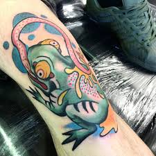 I see a traditional frog tattoo, i upvote. Untitled Also Made This Mad Little Frog On A Knee