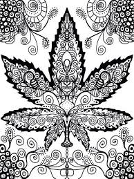 Color this trippy hippie alien teen. Hippie Coloring Pages Weed Shefalitayal