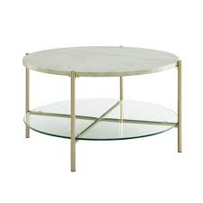 Round Modern Glam Coffee Table Saracina Home Round Coffee Table Modern Coffee Table Coffee Table With Storage