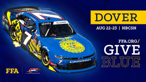 The nascar cup series also will race saturday and sunday at dover. Justin Allgaier S No 7 Car Turns Blue At Dover To Feature The National Ffa Organization Tobychristie Com