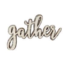 5.5l x 4h hook •metal lip lead way: Parisloft Gather Wood Metal Cutout Letter Signs For Home Decor Rustic White Farmhouse Gather Hanging Signs For Kitchen 15 5x0 5x10 25 Walmart Com Walmart Com
