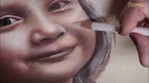 Coloured Pencil Portrait Demonstration with Brush and Pencil products by  Alyona Nickelsen