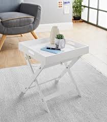 For instance, a round glass coffee table gives a modern and clean impression. Bjorn Folding Tray Table White Furniture Coffee Tables B M