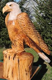 Eagle Bald Eagle Chainsaw Carving Chainsaw Art Yard Decoration Statue Animal Nature Birds Chainsaw Wood Carving Chainsaw Carving Tree Carving