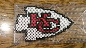 Kansas City Chiefs Perler Bead Perler Bead Art Perler Crafts Perler Beads Designs