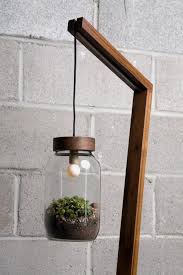 Side View Of Standing Lamp With Hanging Potted Plant Shade Diy Floor Lamp Beautiful Floor Lamps Floor Lamp Shades
