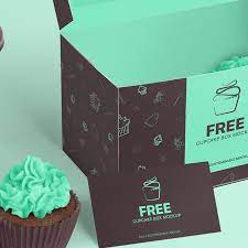 Download Free Cupcake Box Mockup Free Cupcake Packaging Box Mockup Pixpine