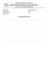 Smp pilpay contoh soal uraian kunci jawaban dan aliran. Lembar Jawaban Uraian Usbn Pdf