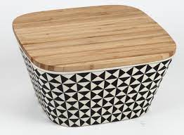 Boite dragées en bambou nature. Boite Bambou Hexa Blanc Noir H 11 5 X L 22 5 X P 22 5 Cm Leroy Merlin