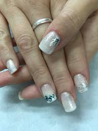 Elegant Sparkle Champagne White White Ombre Baby Boomer Hard Gel