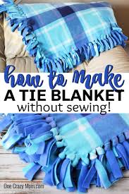 This super cute little project would make a great craft to do together before watching a football game. How To Make A Fleece Tie Blanket Easy No Sew Fleece Blanket