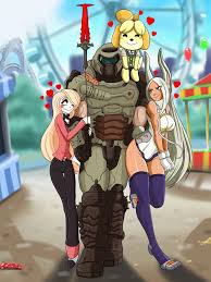 Doom Eternal Crossover Fan Art Anime Furry Cartoon Crossovers Anime Funny
