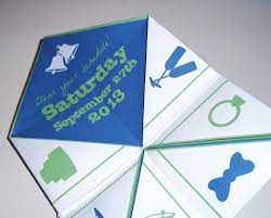 Cootie Catcher Wedding Save The Date 3 50 Via Etsy Wedding Saving Save The Date Wedding Save The Dates