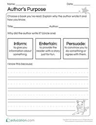 Author S Purpose Worksheet Education Com In 2020 Authors Purpose Education Quotes For Teachers Author S Purpose Worksheet