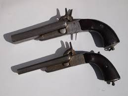Desperado 8 inch barrel, 12 gauge double barrel shotgun pistol $ 639.00; Lot Art Belgium Double Barrel Pinfire Lefaucheux Pistol