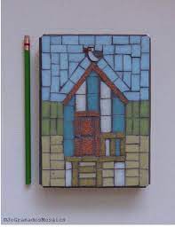 Beach Hut Mosaic Wall Art 5x7 Inches Made With Vitreous Glass Tiles And Millefiori On A Wood Panel Jogranadosmosaics Johannagranados Mosaicart Mosaic Art