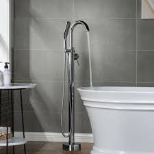 Share bath connection on your social media pages. á… Woodbridge F0002chsq Fusion Single Handle Floor Mount Freestanding Tub Filler Faucet With Square Shape Comfort Grip Hand Shower In Polished Chrome Finish Woodbridge