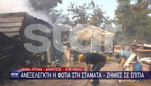 Φωτιά ξέσπασε λίγο πριν από τις 17:30 το απόγευμα σήμερα, κυριακή στην σταμάτα αττικής. Bobsmgdnrwrmem
