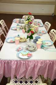We are going to have party food, presents and a cake but other than that unsure of how to make it fun and special and different to a normal lockdown day. High Tea Table Decorations For Our 6 Year Old Daughters Birthday Tea Party Birthday Girls Tea Party Birthday Girls Tea Party